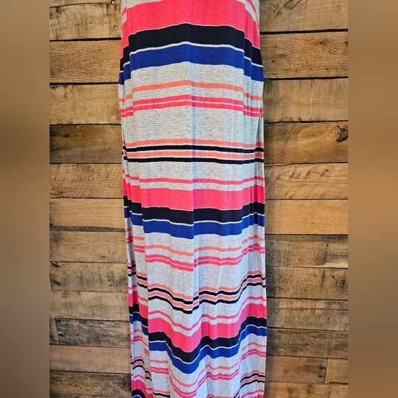 Gap Maternity Women's Stripped Pink and Blue Tank Maxi Dress Size S - Picture 6 of 13